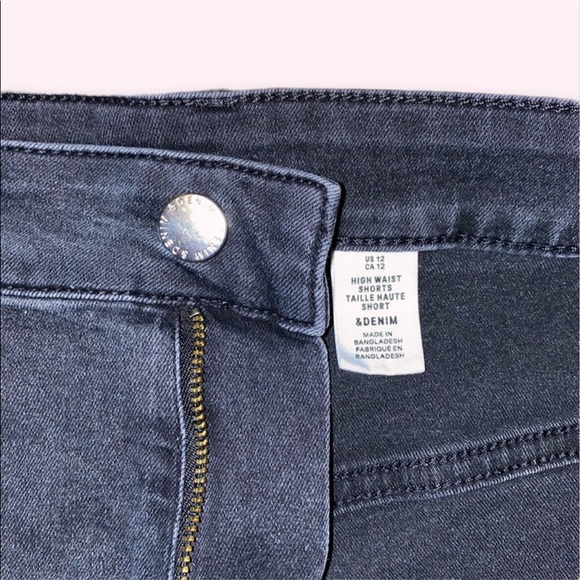 High-Waisted Black Denim Shorts - Picture 4 of 6